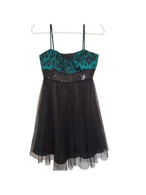 Reign On Green Leopard Babydoll Dress Size 7/8
